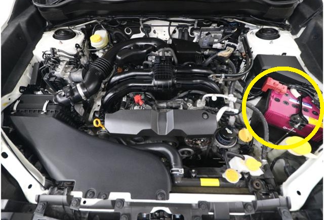 SJ系フォレスター　バッテリー　場所