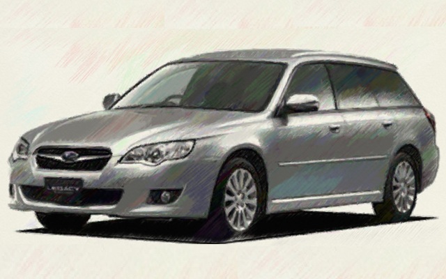 BP系レガシィツーリングワゴン イラスト