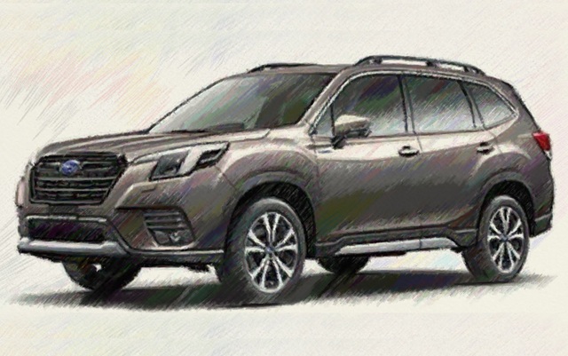 SKEフォレスター　ハイブリッド　イラスト