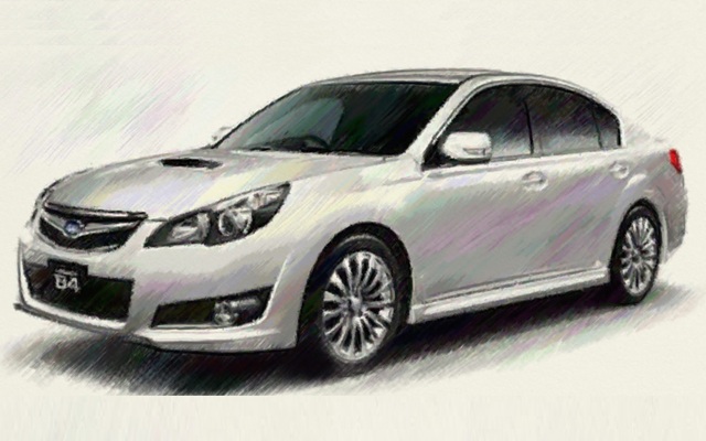 BM系　レガシィB4　イラスト