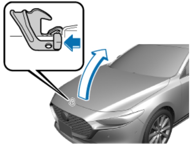 MAZDA3　ボンネット　ロック外し方