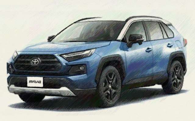 RAV4　6BA-MXAA52　イラスト