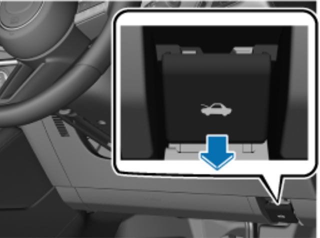 MAZDA3　ボンネットオープナー　場所