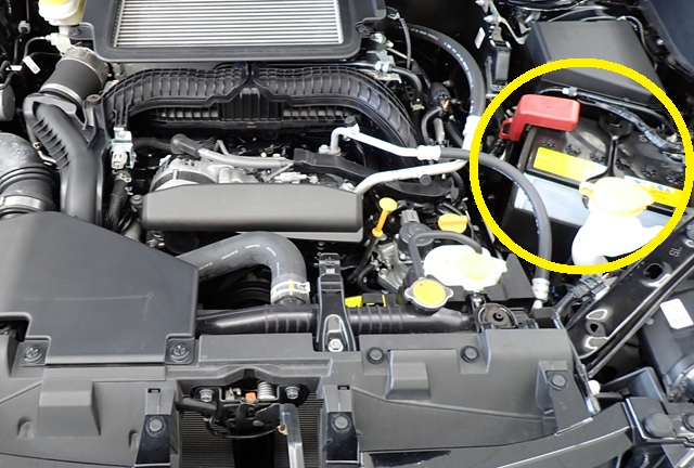 SK系フォレスター　バッテリー場所