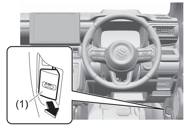 スズキ　XBEE　ボンネットオープナー　場所