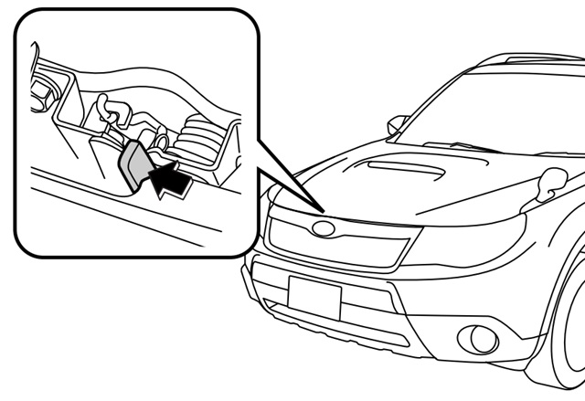SH系フォレスター ボンネット開け方