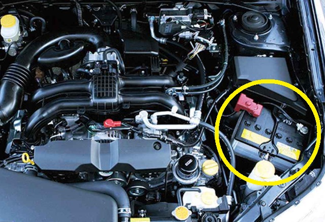 SH系フォレスターバッテリー搭載場所