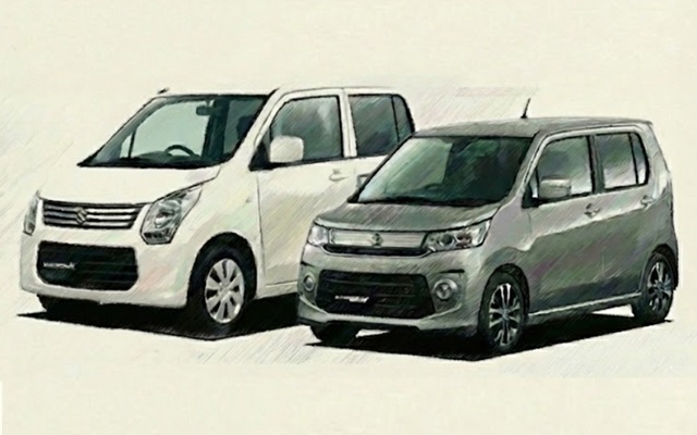 ワゴンR,スティングレー　比較イラスト