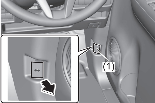 ワゴンRスマイル　ボンネットオープナー　場所