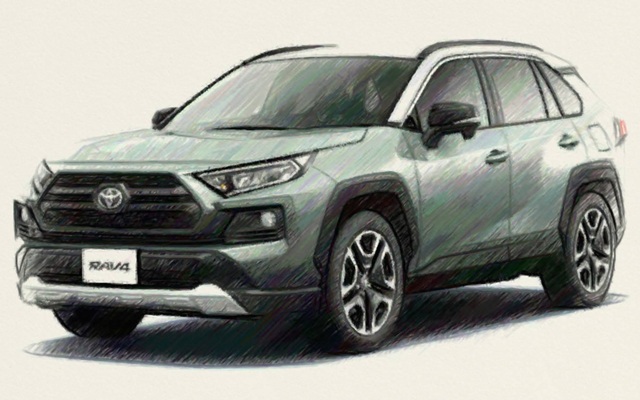 50系RAV4ハイブリッド　イラスト