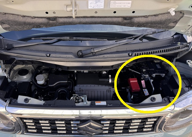 ワゴンRスマイル バッテリー搭載場所