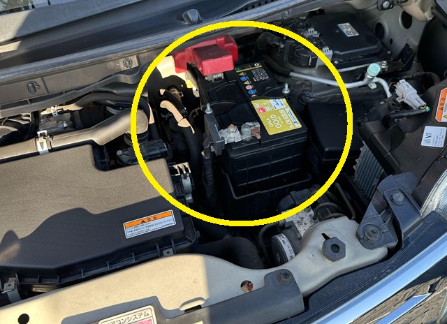 MK32S スペーシア　バッテリー搭載場所