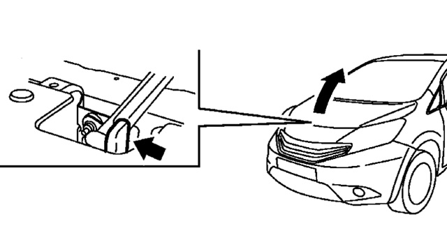 E12ノート ボンネット ロック解除 開け方