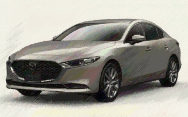 MAZDA3　セダン　イラスト