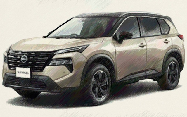 T33系　エクストレイル　イラスト