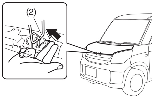 MK32S スペーシア　ボンネット　開け方