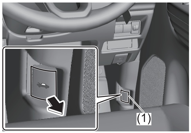 MK94S　スペーシア　ボンネット　オープナーレバー　場所