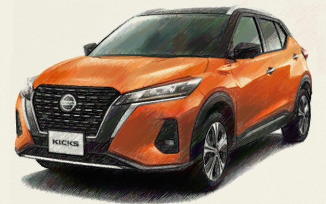 P15系　日産キックス　イラスト