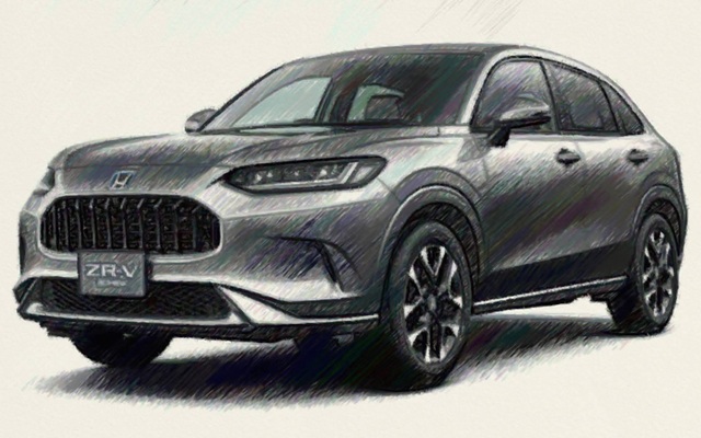 ホンダ​ZR-V ハイブリッド車　イラスト