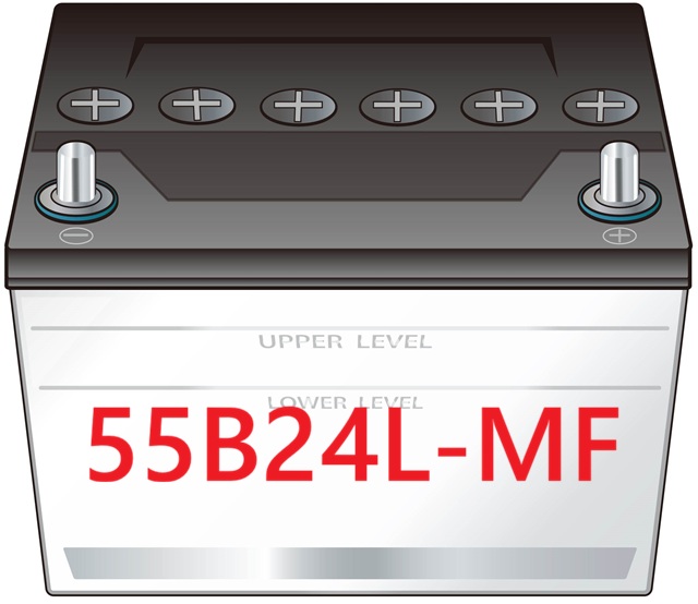 バッテリーイラスト 55B24L-MF