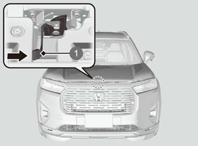 ホンダ WR-V ボンネット　ロック外し方